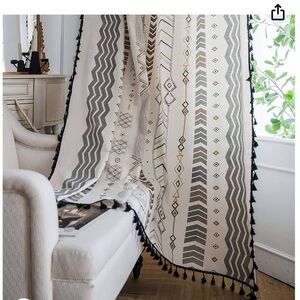 ColorBird Geometric Semi-Blackout Window Curtains 2 Panels southwestern bohemian